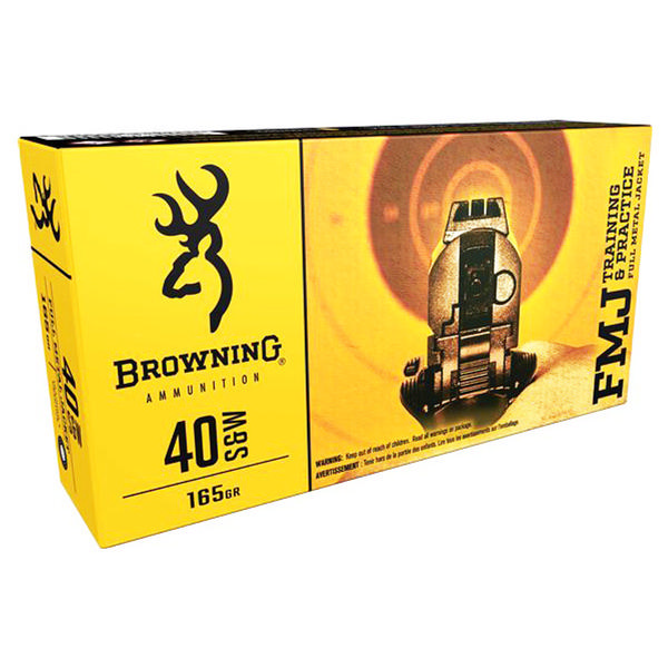 BROWNING .40 S&W 165 GR FMJ 1060 FPS 50 RD/BOX