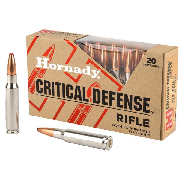 HORNADY CRITICAL DEFENSE .308 WIN 155 GR FTX 2785 FPS 20 RD/BOX