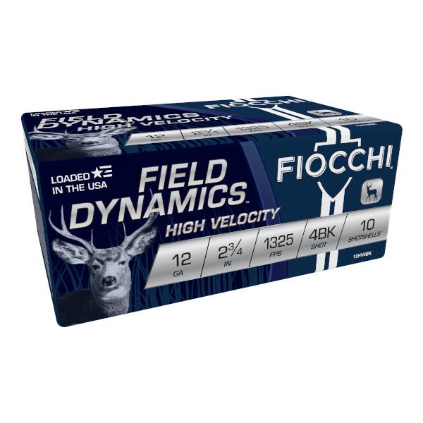 FIOCCHI FIELD DYNAMICS 12 GA 2.75IN #4 BUCKSHOT 1325 FPS 10 RD/BOX