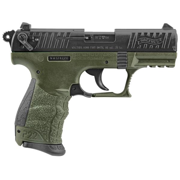 WALTHER P22 CA .22 LR 3.42IN 10RD MILITARY GREEN