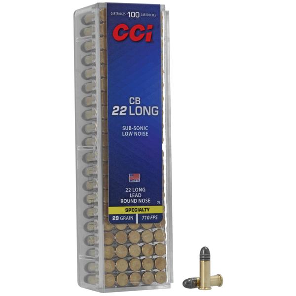 CCI CB 22L 29 Grain Lead Round Nose 710 FPS 100 Round Box 
