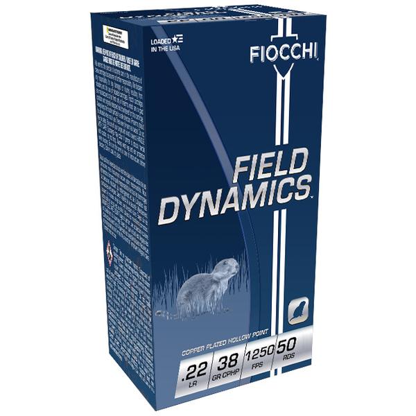 FIOCCHI FIELD DYNAMICS .22 LR 38 GR CPHP 1250 FPS 50 RD/BOX