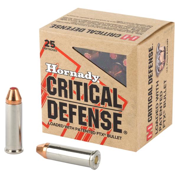 HORNADY CRITICAL DEFENSE .38 SPL +P 110 GR FTX 1090 FPS 25 RD/BOX
