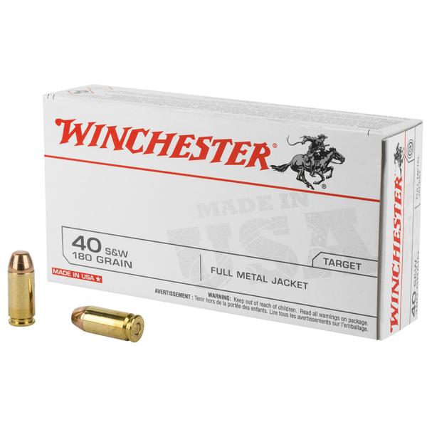 WINCHESTER TARGET .40 S&W 180 GR FMJ 1020 FPS 50 RD/BOX