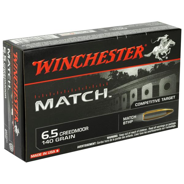 Winchester Match 6.5 CM 140 GR BTHP 2710 FPS 20 RD/BOX