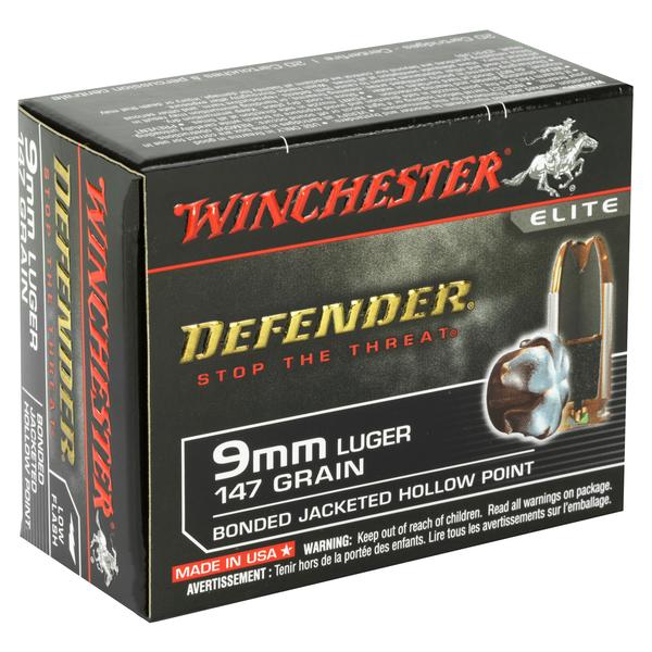 Winchester PDX1 Defender 147 GR Jacketed Hollow Point 1000 FPS 20 R/BOX