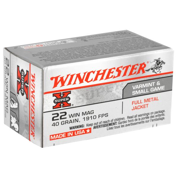 Winchester Super X .22 WMR 40 GR FMJ 1910 FPS 50 RD/BOX