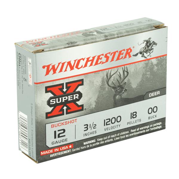 WINCHESTER SUPER X 12 GA 3.5IN 00 BUCKSHOT 1200 FPS 5 RD/BOX